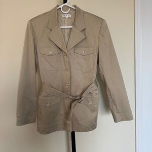 Talbots Khaki Utility Jacket with Belt